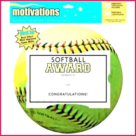 softball award certificate templates  fabtemplatez