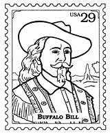 Coloring Stamp Pages Stamps Buffalo Postage Kids Sheets Bill Bills Printable Colouring Bluebonkers Elvis Activity Hickok Wild People Presley Colorear sketch template
