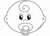 Baby Face Pacifier Template Coloring Pages Drawing Sad Clipart Cute Bear Printable Getcolorings Simple Kids Getdrawings Print Merrychristmaswishes Info Color sketch template