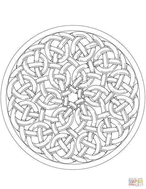 celtic knotwork mandala coloring page  printable coloring pages
