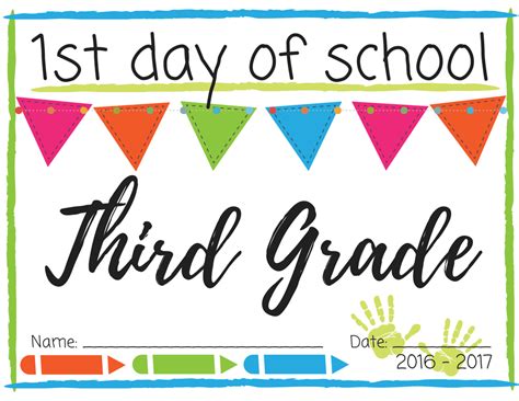 day  school printable signs