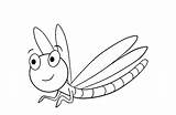 Dragonfly Coloring Pages Cute Color Printable Kids Print sketch template