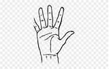Pinclipart Fingers sketch template