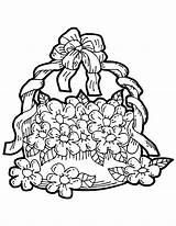May Pages Basket Flower Coloring Colouring Printable Getcolorings Getdrawings Print Tocolor Color sketch template