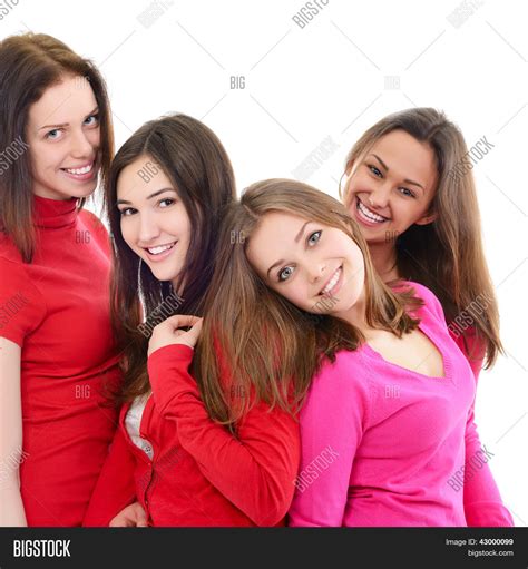 Girls Red Group Four Image And Photo Free Trial Bigstock