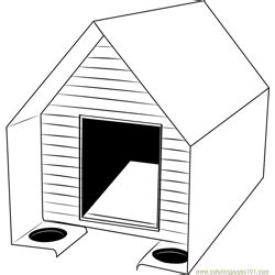 dog house  window coloring page  dog house coloring pages