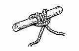 Rope Drawing Hitch Knot Getdrawings sketch template