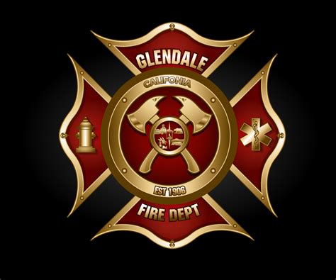 professional  fire department logo design  glendale fire