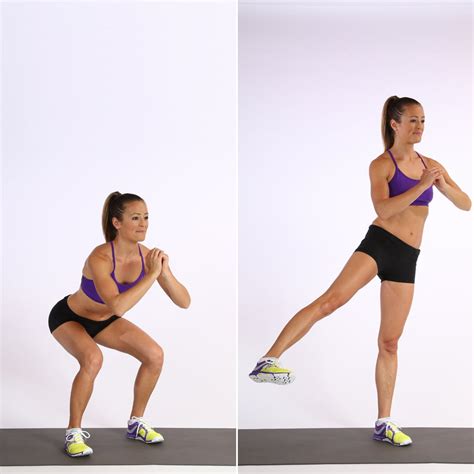 outer thigh basic squat with side leg lift best leg exercises for