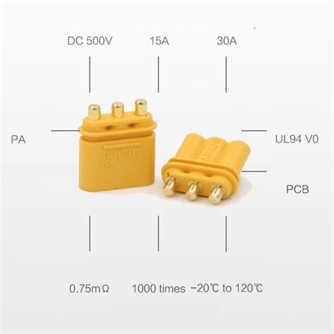 1 Pair Mr30pb Amass Connector Plug Female And Male For