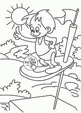 Swimming Water Kids Park Drawing Coloring Pages Pool Getdrawings Summer sketch template