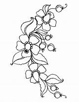 Coloring Flowers Flower Garland Pages Spring Drawing Kids Color Print Colouring Clipart Line Drawings Outlines Printed Printactivities Bible Adult Embroidery sketch template