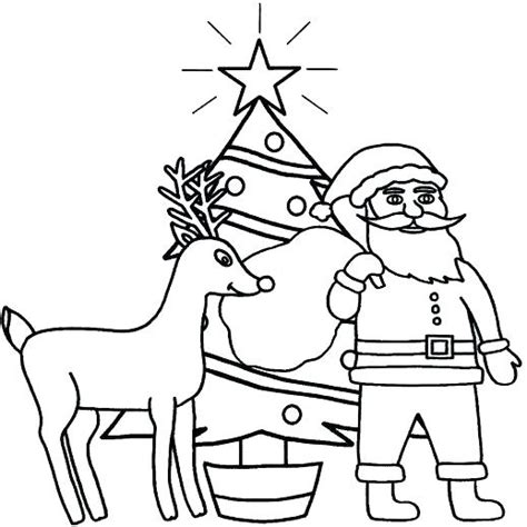 santa  reindeer coloring pages  getcoloringscom  printable