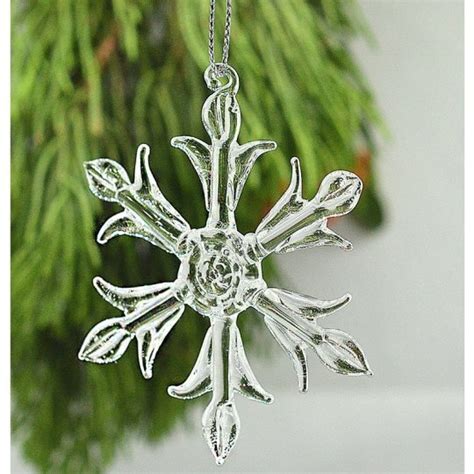 2 5 Glass Snowflake Ornament Winter Christmas Tree Hanging