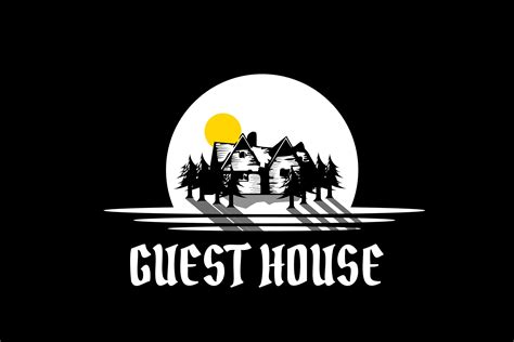 guest house logo design grafica  pliket studio creative fabrica