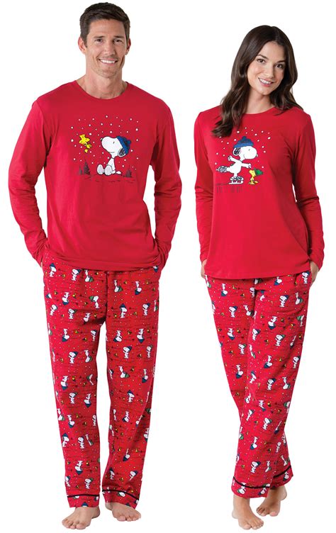 Snoopy And Woodstock His And Hers Matching Pajamas In Matching Pajamas For