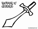 Sword Coloring Pages Sheets Bible Color Kids Print Swords Printable Template Weapons Mighty Boys Books Google These Choose Board sketch template