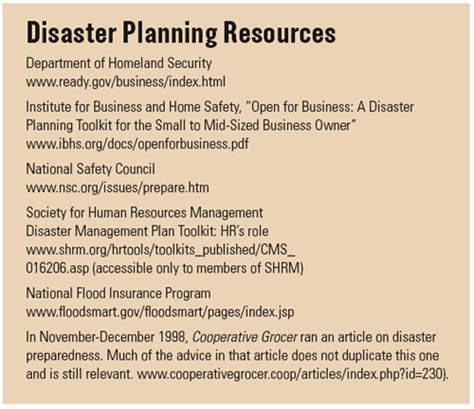 preparing for disaster co op grocer network