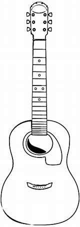 Guitar Outline Acoustic Instruments Cake Kids Music Template Guitars Templates Coloring Sheets Adults Wpclipart Pages Printable Treble Clef Drawing Background sketch template