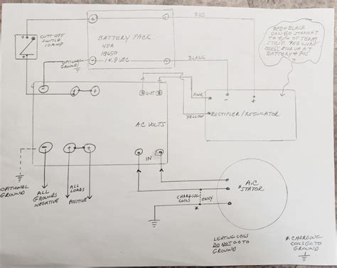 kick starting  pit bike   battery wiring diagram