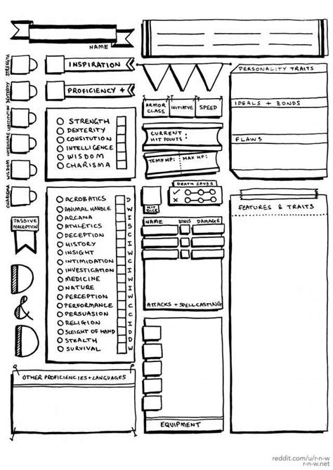 dd  character sheets hand drawn style high res versions imgur