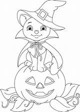 Coloring Halloween Pages Pumpkin Cat Printable Print Info Sheets Witch Cute Color Kids Adult Choose Board sketch template