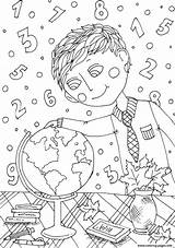 Coloring Fall Pages September Boy Peter Printable Print November sketch template