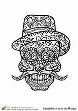 Moustache Calaveras Sucre Muertos Mexicanas Calaveritas Calavera Mexicain Crâne Chapeau sketch template