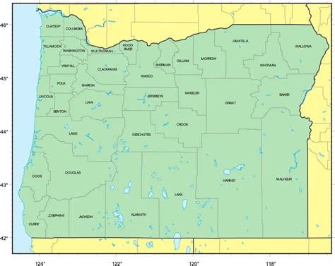oregon counties map quiz map  counties  london