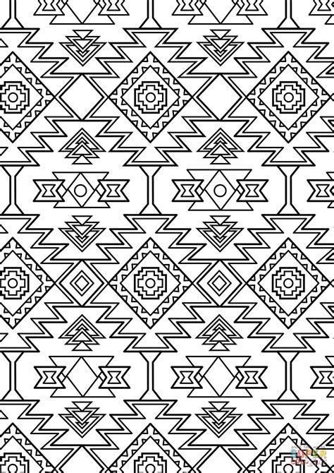 aztec pattern coloring page  printable coloring pages