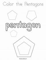 Color Coloring Pentagons Fun Pages School Built California Usa Cursive Twistynoodle Noodle sketch template