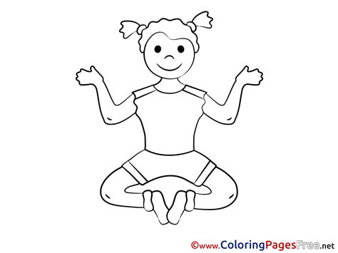 yoga  colouring page