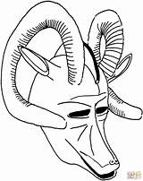 Coloring Mask Ram African Masks Animal Printable Drawing Getdrawings Pages Popular Library Clipart Sketch sketch template