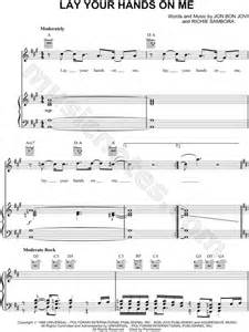 Bon Jovi Lay Your Hands On Me Sheet Music In A Major Transposable