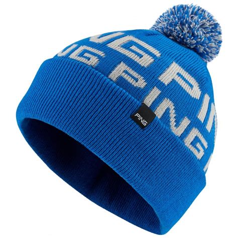 ping logo bobble ii bright beanie hat delph bluesilver clothing
