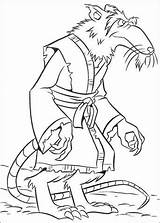 Splinter Coloring Master Pages Getcolorings Humanoid sketch template