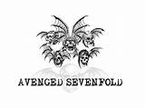 Sevenfold Avenged Deathbat sketch template