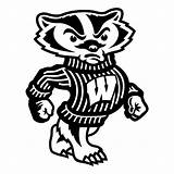 Badger Bucky Wisconsin Badgers Clipart Mascot Clipground Gear sketch template