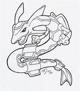 Rayquaza Coloring Pages Pokemon Mega Drawing Deviantart Printable Sketch Colouring Color Pdf Cartoons Print Getcolorings Getdrawings Coloringhome Template sketch template