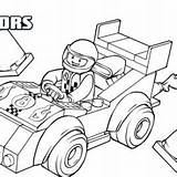 Lego Car Coloring Race Pages Driver Color Getcolorings Cars Driving Kids sketch template