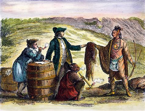 Canada Fur Traders 1777 Greeting Card By Granger