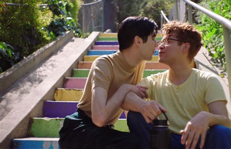 watch cute gay couple share a kiss in new discover los angeles video