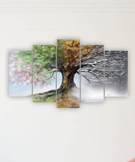 My Beautiful Home Four Seasons Tree Five Panel Wall Art