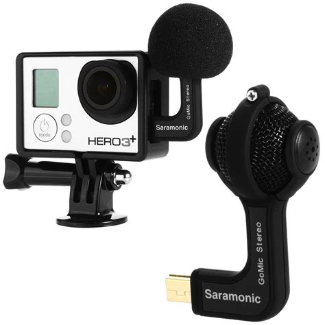 saramonic mic microphone  gopro hero black silver gomic camera microphon hd wearable