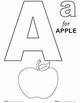 Coloring Printable Letter Apple Pages Alphabet Worksheets Online Big Sheets sketch template