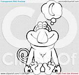 Monkey Proboscis Coloring 37kb 1024px 1080 sketch template