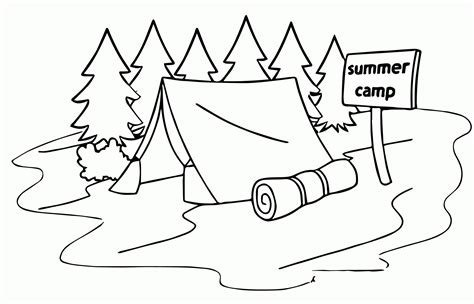 coloring pages summer camp coloring home