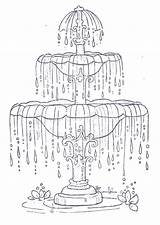 Fountain Drawing Water Coloring Drinking Pages Embroidery Fountains Color Drawings Paper Google Search Kids Simple Stamps Prettiest Paintingvalley Patterns Bullet sketch template
