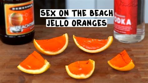 Sex On The Beach Jello Shots In An Orange Tipsy Bartender