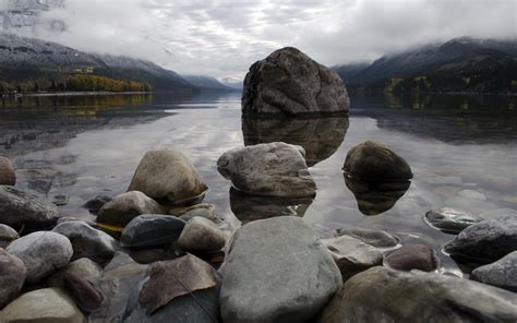 lake landscape rock wallpapers hd desktop  mobile backgrounds